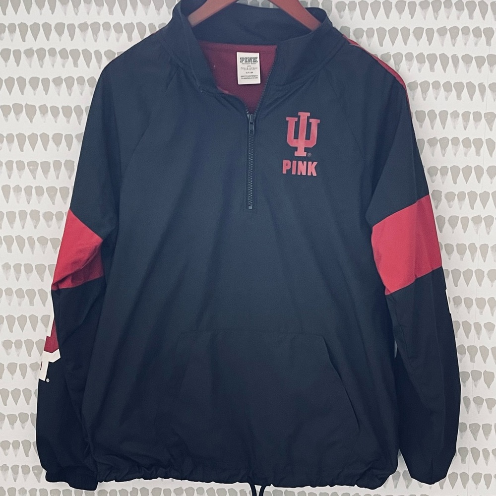 5th & Ocean PINK Victoria's Secret 1/4 Quarter Zip Pullover Windbreaker Jacket S